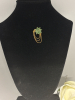 Emerald 1.45ct Sil Brooch Gold Rhodium Plated Dainty 2.9 gram - 4