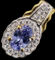 New Tanzanite White Topaz ( 0.45ct) Demure Pendant