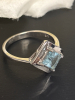 Unheated Natural Sky Blue Topaz 6mm New Sterling Silver Ring Size 7 - 4