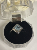 Unheated Natural Sky Blue Topaz 6mm New Sterling Silver Ring Size 7 - 5
