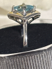 Unheated Natural Sky Blue Topaz 6mm New Sterling Silver Ring Size 7 - 6