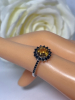 New 925 Sterling Silver Ring Round Citrine 7mm Spinel Natural Gemstone Size 7 Lovely - 3