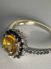 New 925 Sterling Silver Ring Round Citrine 7mm Spinel Natural Gemstone Size 7 Lovely - 4