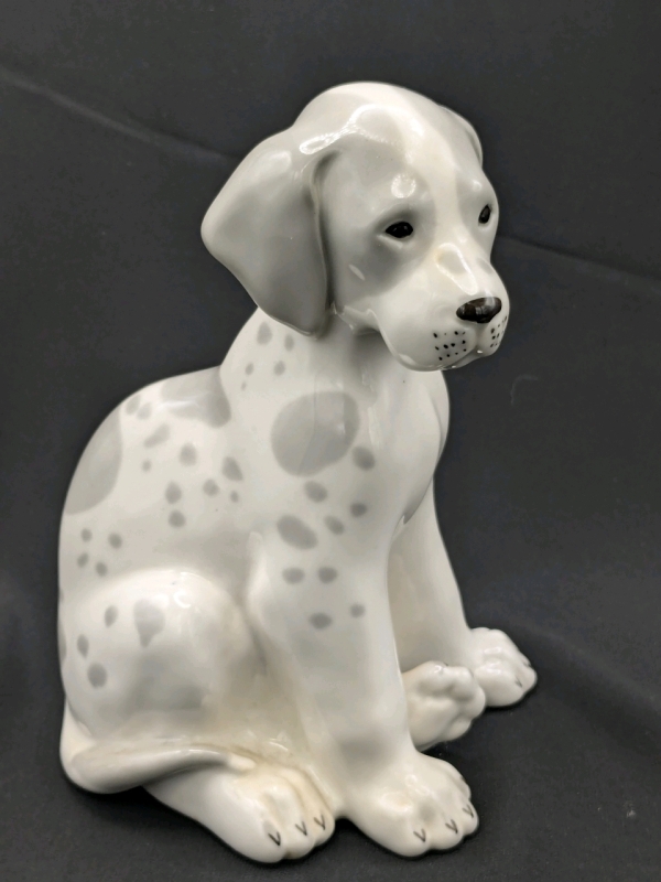Large Signed Vintage LOMONOSOV Russia USSR Young Dog Puppy Figure, 6.75" Tall, No Chips or Cracks