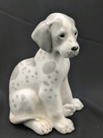 Large Signed Vintage LOMONOSOV Russia USSR Young Dog Puppy Figure, 6.75" Tall, No Chips or Cracks