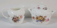 Vintage Aynsley " Summertime " Creamer and Lidded Sugar Bowl. No chips or cracks