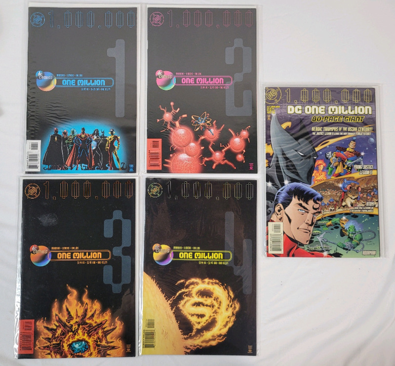 DC Comics 1998 One Million #1 - #4 , Complete Run & One Million 80-Page Giant . Very Fine Ungraded Condition