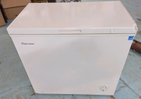 As New Fridgemaster 7 Cubic Foot Chest Freezer. Measures 20.5" (depth) by 35" (wide) by 33" (height)