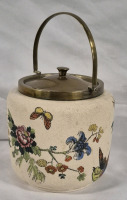 Stunning Vintage Biscuit Jar - Birds, Flowers & Butterflies
