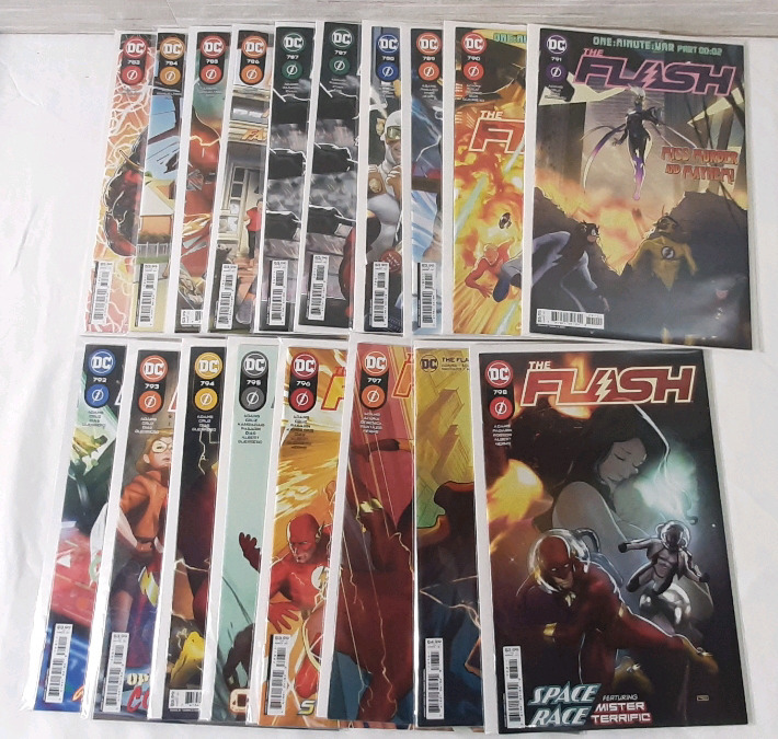 High Grade DC The Flash (2016) Comics, Issues #783-798, Includes #787 Duplicate & #797 Variant (Consecutive Run)