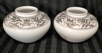 Pair of Stunning Kaiser Boheme Germany Vases 6.25" Tall