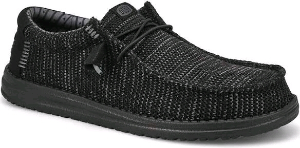 New Size 11 Men's HEY DUDE Wally Stretch Sox (Black) Retails $79.99!