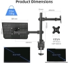 New in Box | SUPTEK Monitor and Laptop Mount Stand, Holds 13-32 inch Computer Monitor with , Adjustable Arm Stand & Laptop Tray for 13-27 inch Laptops, Hold Up to 22 lbs, with Clamp and Grommet Mounting Base MD6432TP003, Retails Over $50 - 2