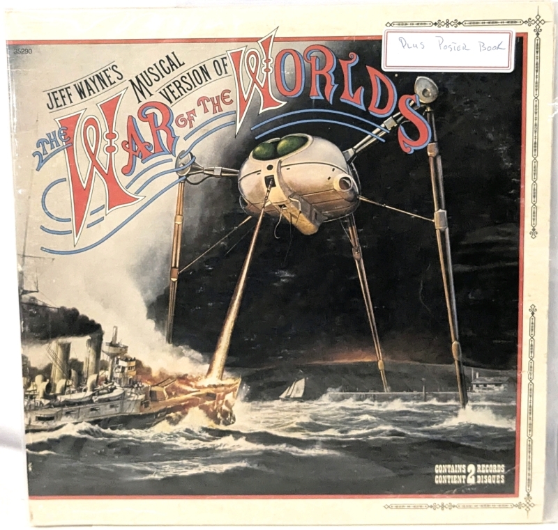 WOW! Vintage 1978 CBS Records THE WAR OF THE WORLDS [Jeff Wayne's Musical Version] 2 Record LP Set with Poster Book, Bagged