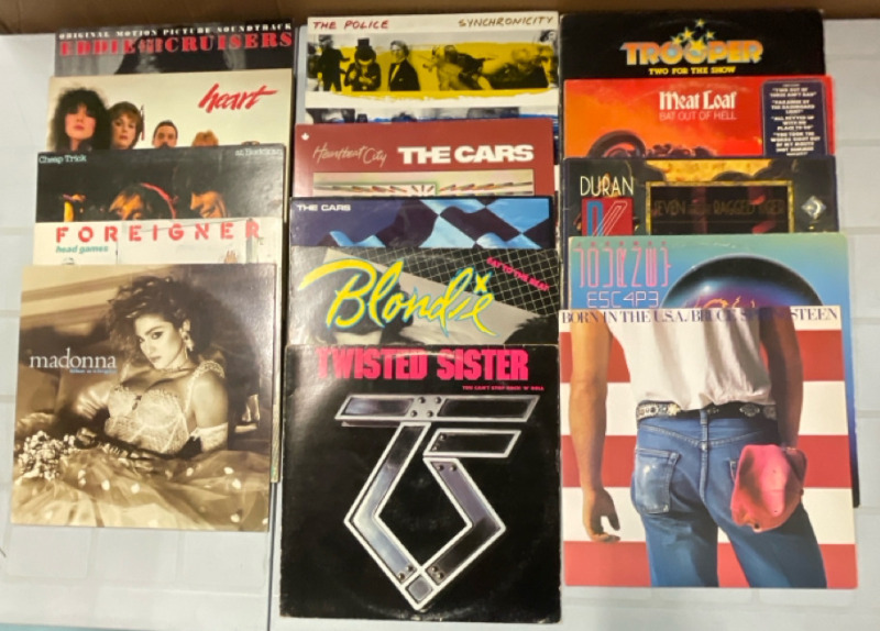 15 Vintage Music of 80&rsquo;s LPs | Various Artists | Rock and Pop | Scuffs and Scratches Present | See Photos for Titles