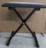 Collapsible Keyboard Stool with Leather Like Cusion. 18" Tall.