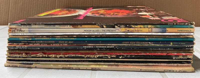 18 CLASSIC ROCK LPs | Something for Everyone! | Styx, Moody Blues, Triumph, Blondie and more | See Photos for Titles | Scuffs and Scratches Present