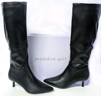 New in Box | Size 7.5 Wide Calf MADDEN GIRL Dicee Kitten Heel Knee High Boots | Retails Over $100