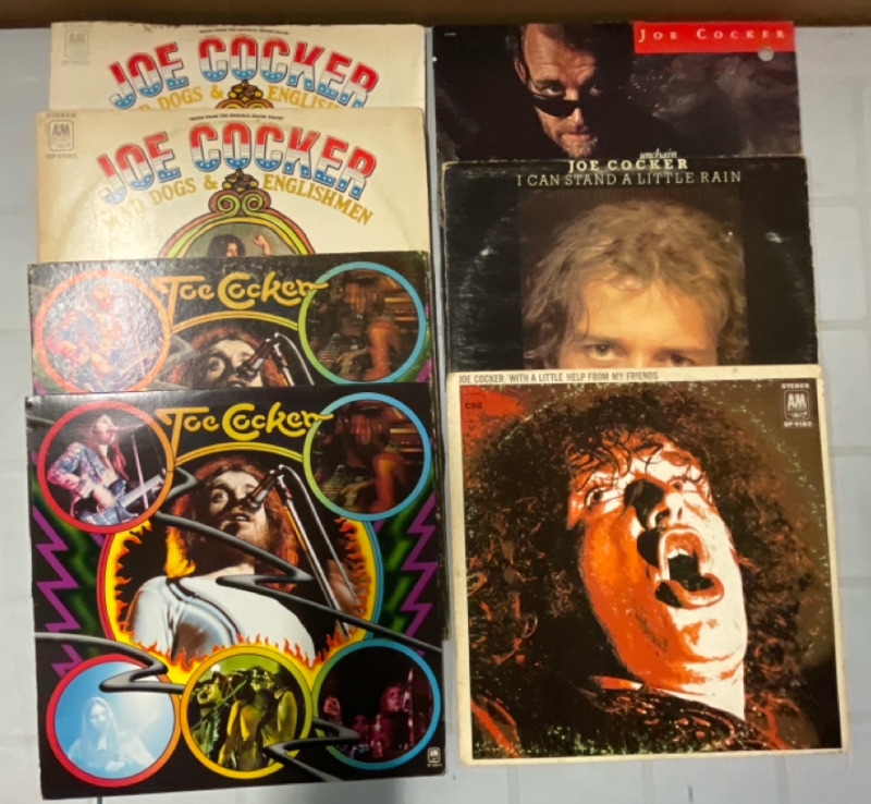 7 Vintage JOE COCKER LPs | See Photos for Titles | Scuffs and Scratches Present