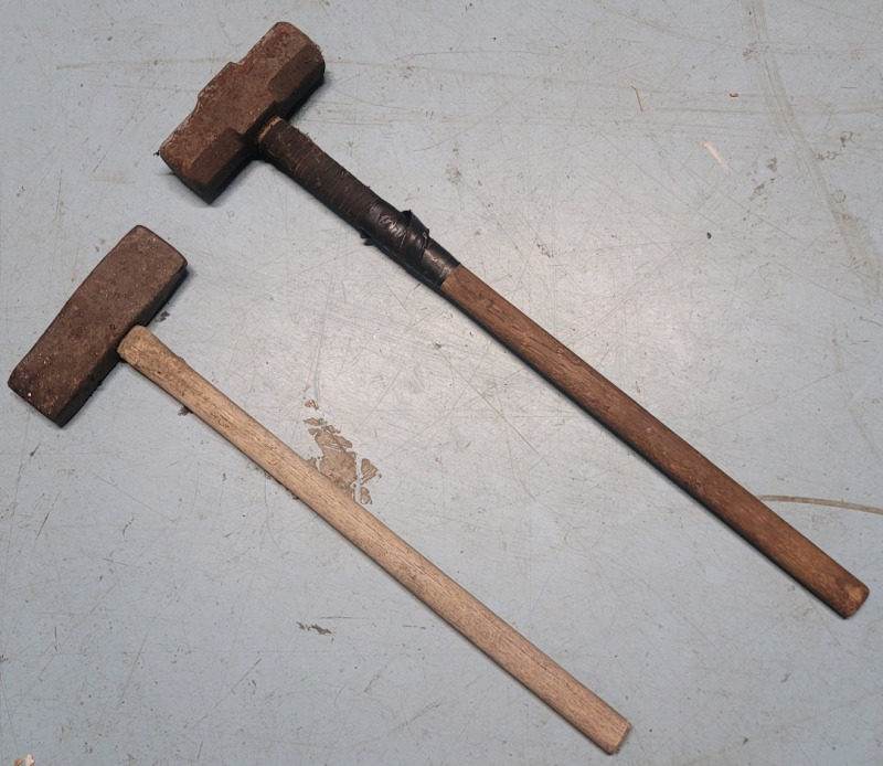 Vintage Sledgehammer & Wood Axe