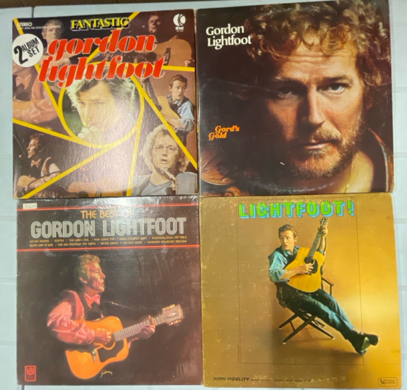 4 GORDON LIGHTFOOT LPs featuring All His Greatest Hits! | Canadian Cultural Icon | See Photos for Titles | Scuffs and Scratches Present