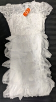 New Size 12 Girls Wonder Nation Tea Length Illusion Embroidery Mesh with Tier Skirt.