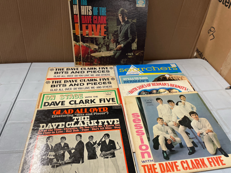 10 1960s BRITISH POP LPs | Dave Clark Five, Herman&rsquo;s Hermits, The Searchers | See Photos for Titles | Scuffs and Scratches Present