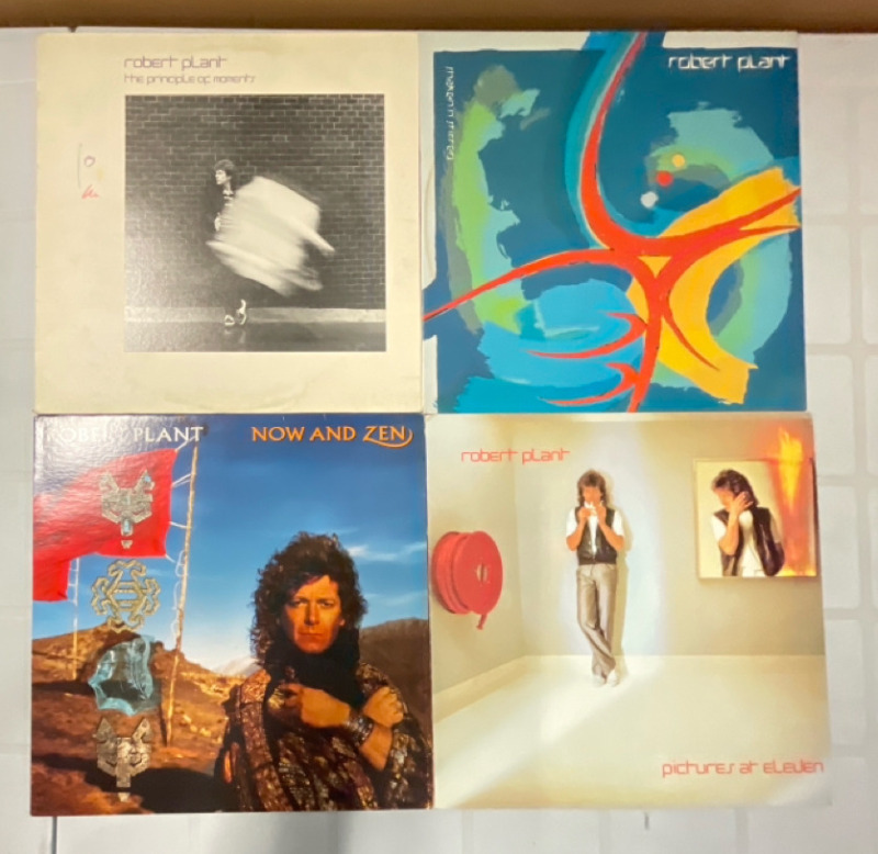 4 Vintage ROBERT PLANT LPs | See Photos for Titles | Scuffs and Scratches Present