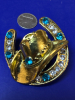 Western Hat Brooch Horseshoe with Sparkling Rhinestones Approximately 1.75 x 1.73 inch - 5