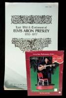 Vintage 2001 Carlton Cards ELVIS PRESLEY Musical Christmas Ornament & Reproduction Copy of The Last Will & Testament of Elvis Aron Presley 1935-1977, With Photocopied Marriage Certificate on Back Page