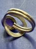 Silver 925 Purple Stone Ring Size 7 Stamped - 4