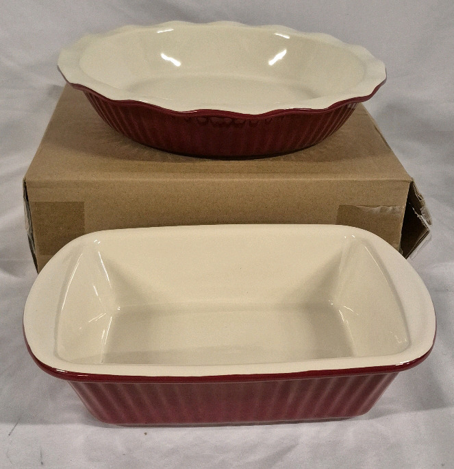2 As New Ceramic Baking Pans