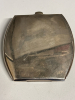 Vintage Sterling UP Stamped Floral Compact Mirror with Puff No Powder approximately 2.5 inches 77.5 grams - 6