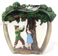 Westland WIZARD OF OZ Dorothy & Scarecrow Vs The Apple Tree, Clear Resin Figurine - 5.25" Tall