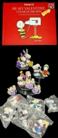 9 Vintage Whitman's SNOOPY Figures, 6 Sealed PVC SNOOPY Figures & Hardcover Hallmark PEANUTS "Be Mt Valentine, Charlie Brown" Interactive Book, Figures Around 2" Tall