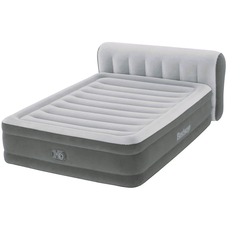 New In Box Bestway Headboard Tritech Airbed Queen Sized with Built-in AC Pump. 18" Tall.