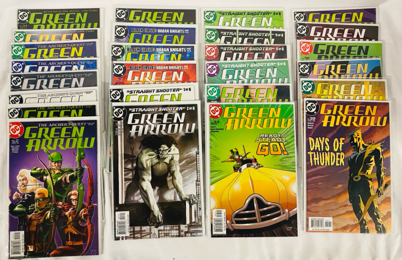 26 DC Green Arrow Comics, Issues #14-39, Including The Archer&rsquo;s Quest and Straight Shooter