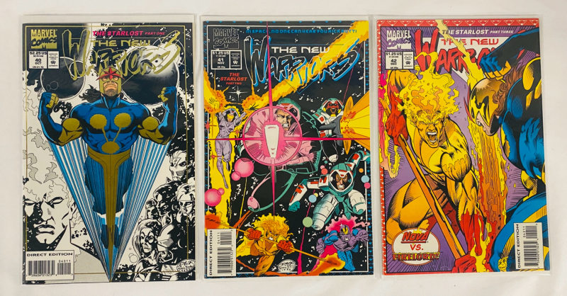 3 Vintage Marvel &ldquo;The New Warriors&rdquo; Issues #40-42 (&ldquo;Star Lost&rdquo; #1-3)