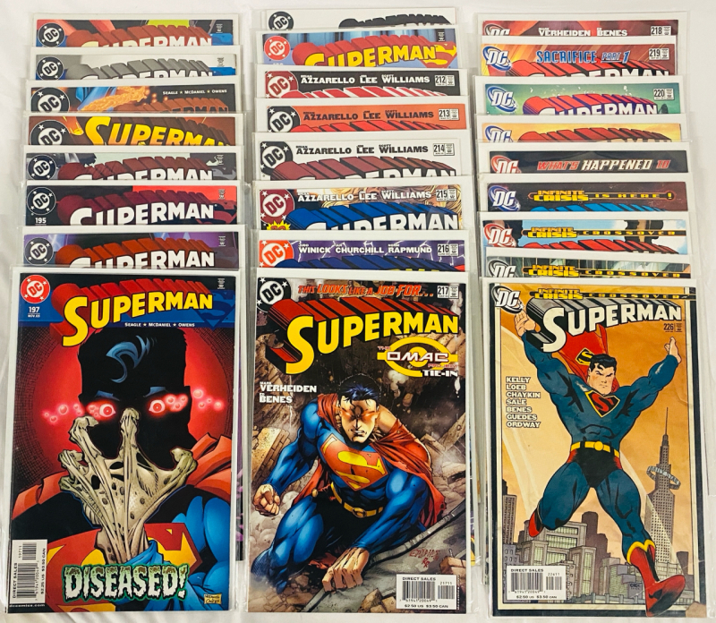 25 DC Superman Comics, Issues #190-199, 212-226