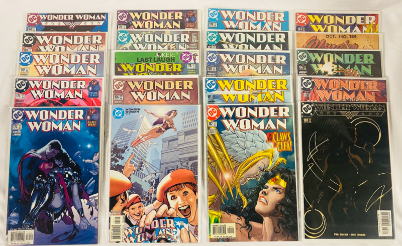20 DC Wonder Woman Comics, Jimenez Run, Issues #168-188, Missing Issue #185