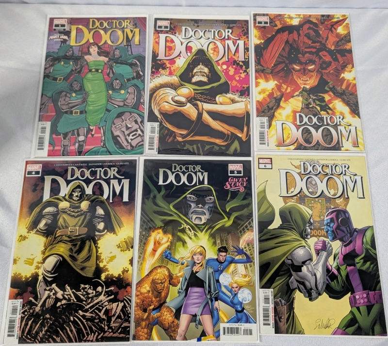 6 Marvel Doctor Doom Comics. Issues 1-6. Issue 5 is a Varient Cover.