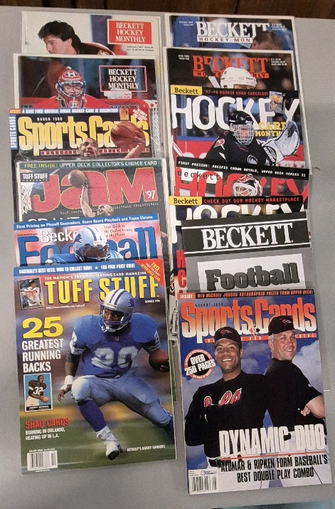 13 Vintage 1990's Sports Reference Magazines - Beckett, Sports Cards, James +