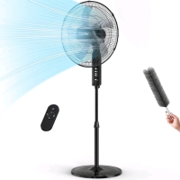 New Qunler 16" Oscillating Pedestal Fan with Remote, Timer & Dust Brush (Assembled) | Retails Over $50!