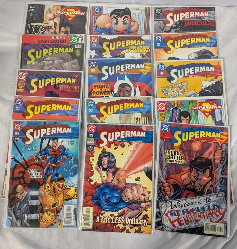 15 DC Superman Comics. Between Issues 176 and 189.