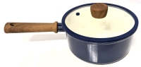 New CAROTE Navy Blue Induction Compatible Cookware for All Cooktops : 8.5" Diameter &times; 3.5" Tall Pot with Lid