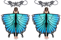 2 New Sets MAGIFIRE Kids' Butterfly Wings Capes & Lace Masks - One Size Fits Most Kids