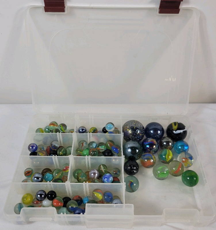 Assorted Marble Lot . Various Sizes , Colors & Types .