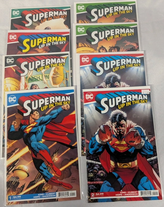 8 DC Superman: Up in The Sky Comics. Complete Run with Duplicates of #2, and #3