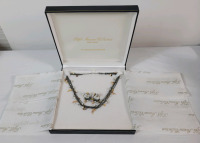 Fifth Avenue Collection Necklace & Earring Set w/Original Box . Necklace measures 17" long