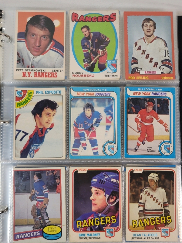 1970 - 2020 New York Rangers NHL Hockey Trading Card Singles , 207 Trading Cards